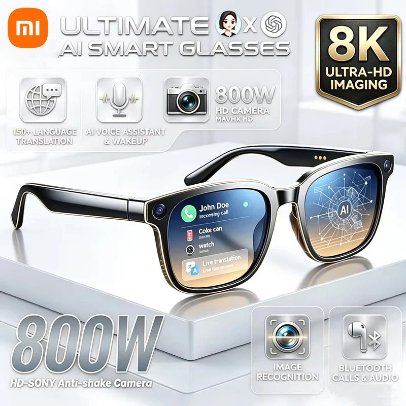 Xiaomi MIJIA AI Smarta Glasögon – 8K Kamera, Realtidsöversättning & GPS.