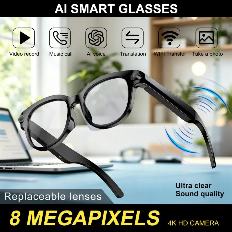 Xiaomi MIJIA AI Smarta Glasögon – 8K Kamera, Realtidsöversättning & GPS.