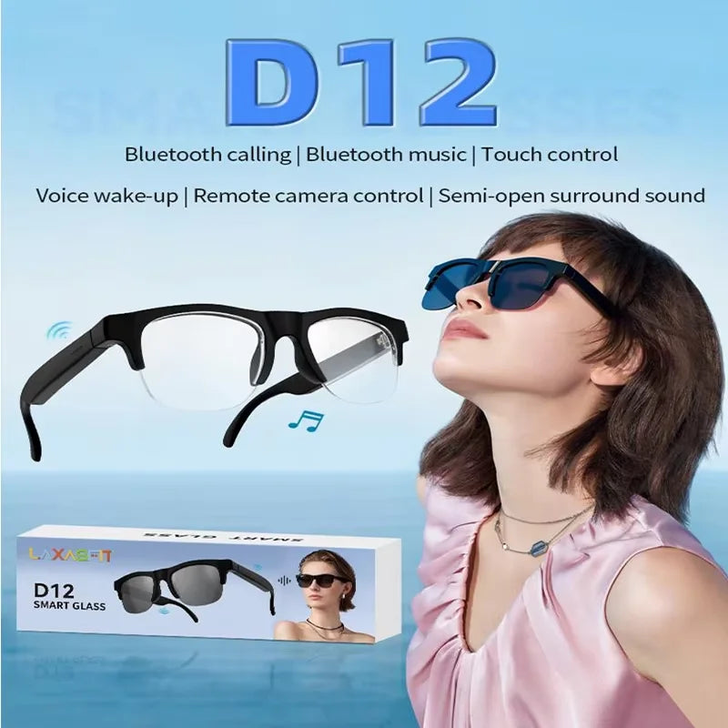 Lenovo AI Smarta Glasögon – Bluetooth, Röststyrning & Musik